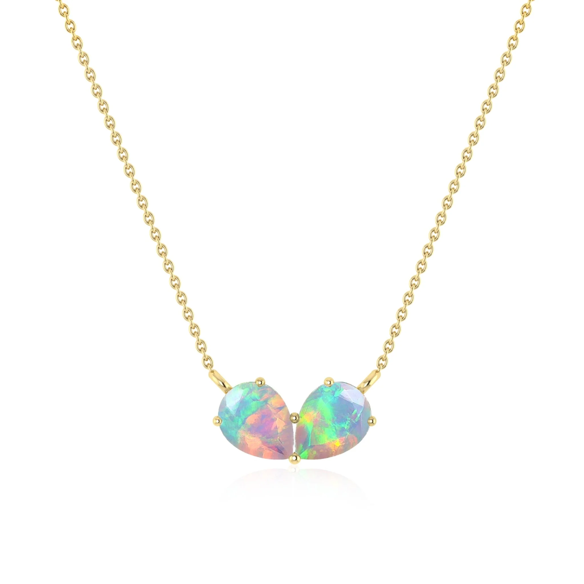 Blue Pear Opal Gemstone Pendant for Women - Image 3
