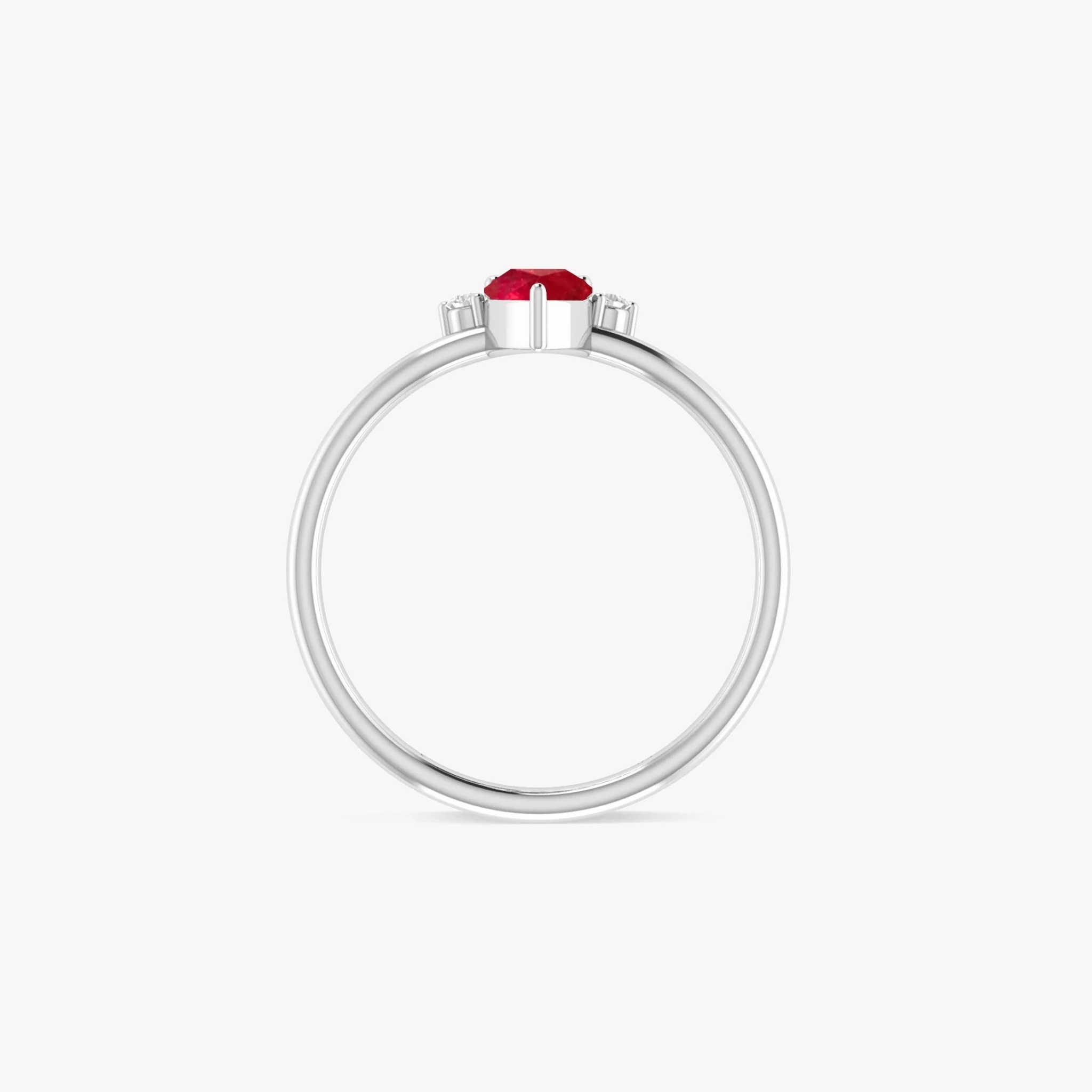 Genuine Red Ruby Pear Gemstone Ring - Image 5