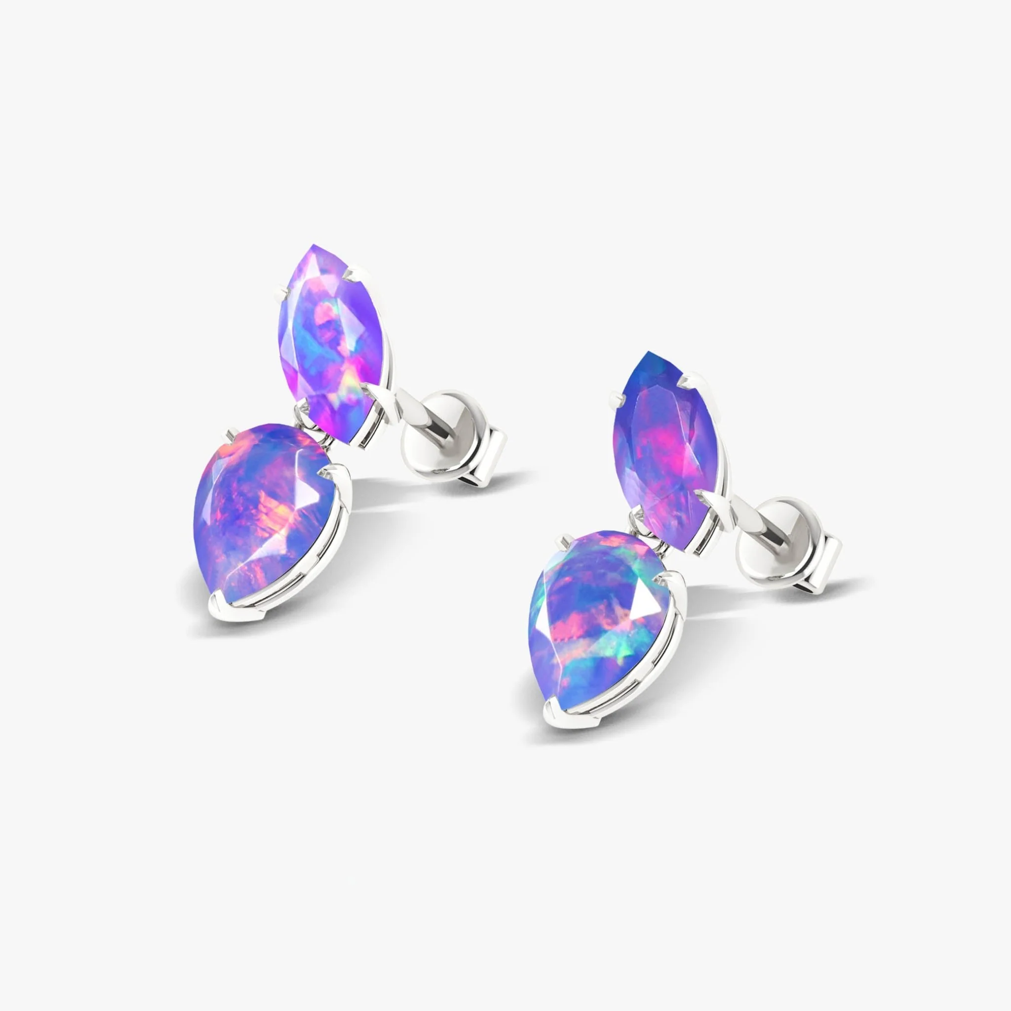 Lavender Opal Stud Earring - Image 4