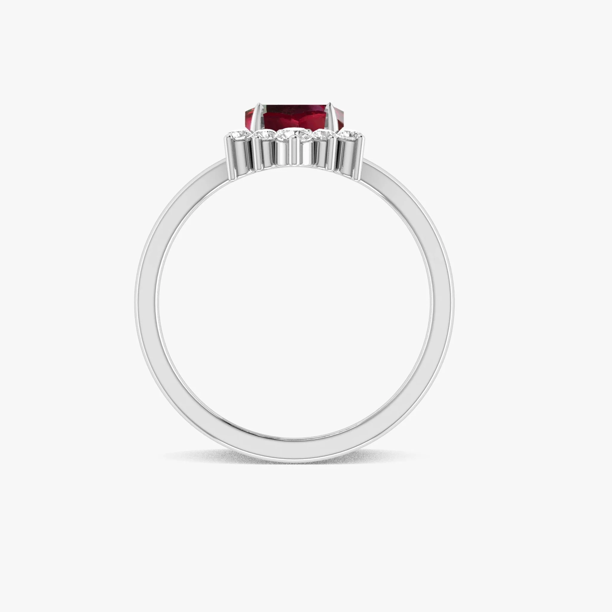 Natural Red Ruby Hexagon Gemstone Ring - Image 4