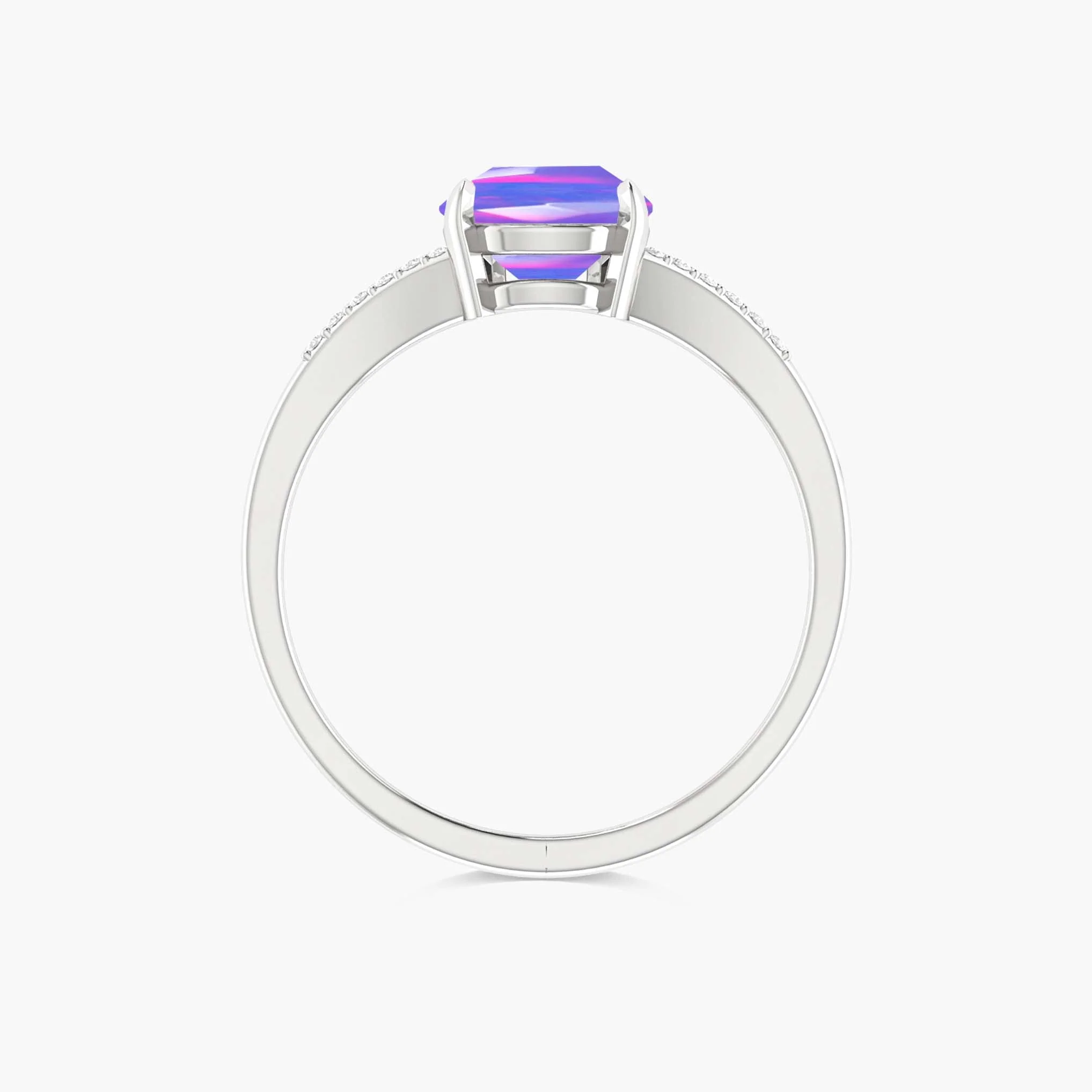 Natural Black fire Pear opal Wedding and Engagement ring - Image 14