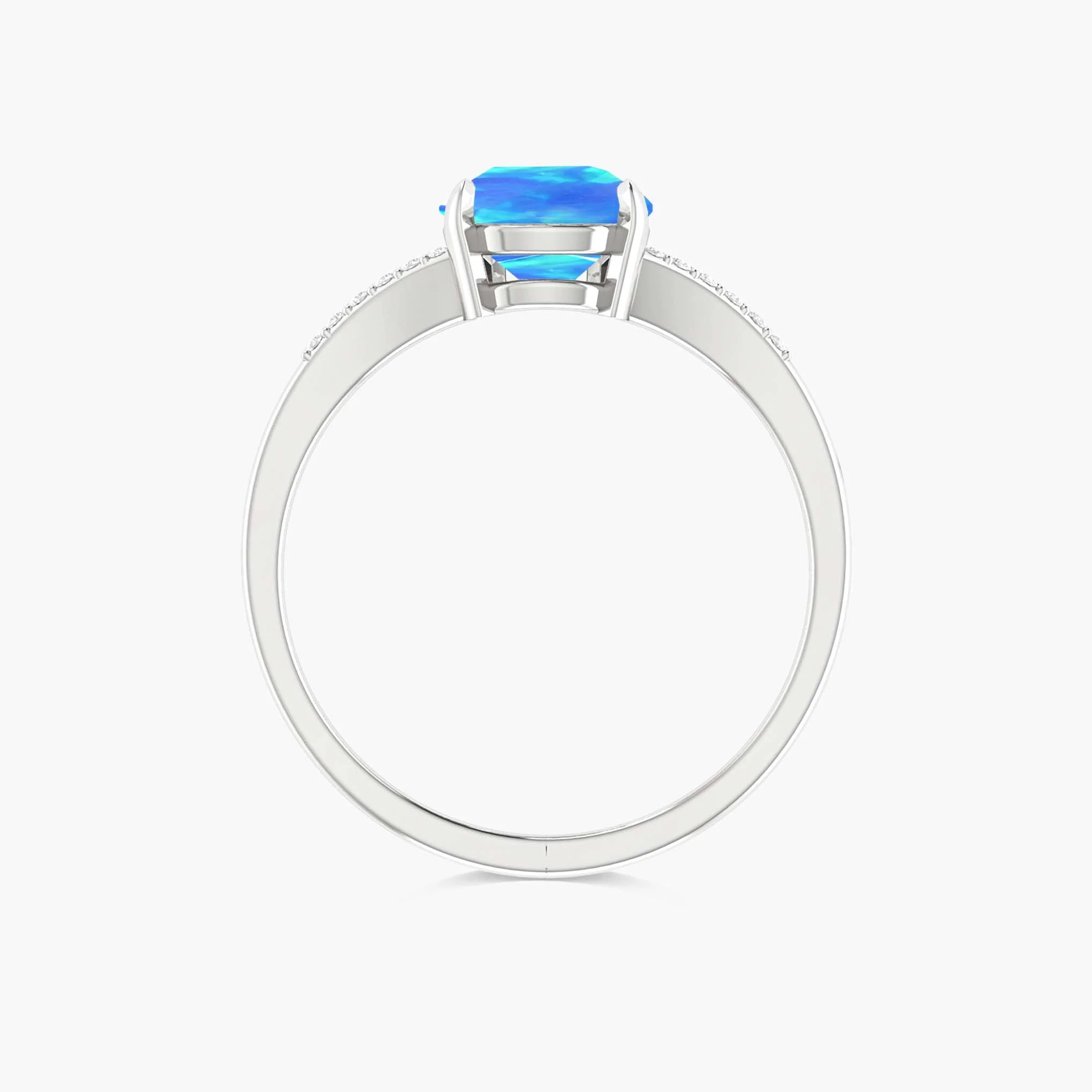Natural Black fire Pear opal Wedding and Engagement ring - Image 21